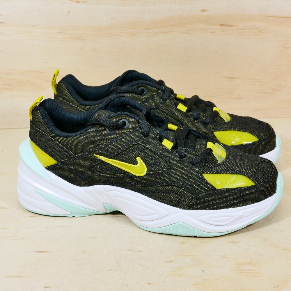 Nike M2K Tekno LX Black Citron Teal Shoes NEW